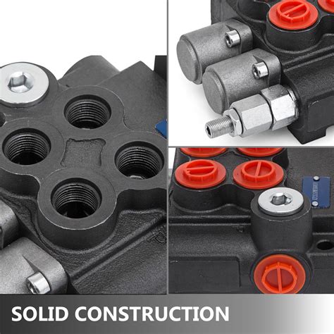 Vevor Hydraulic Valve 2 Spool Hydraulic Joystick Control Valve 11 Gpm Double Acting Cylinder