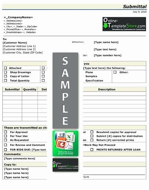 Submittal Template Excel The Easy Way To Get Your Work Done