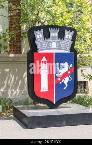 Tirana Albania June The Coat Of Arms Of Albania Albanian