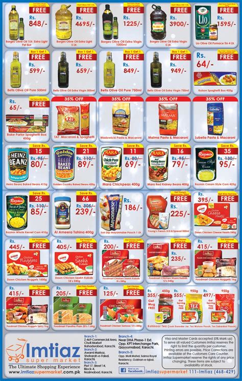 Karachi Stores Imtiaz Super Market Promotion Catalog Price List From