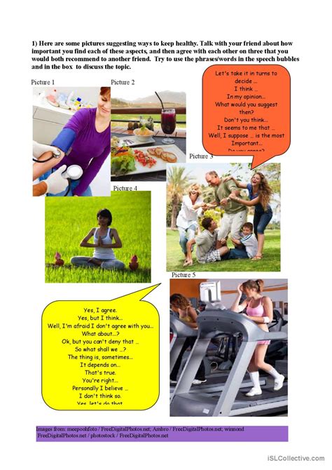 Healthy Lifestyles Speaking Role P English Esl Worksheets Pdf Doc