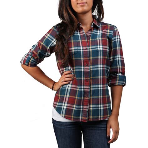 The North Face Fair Acres Flannel Button Down Shirt Womens Evo