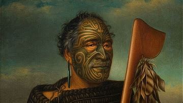 Maori Chief with Beached Waka (Illustration) - World History Encyclopedia