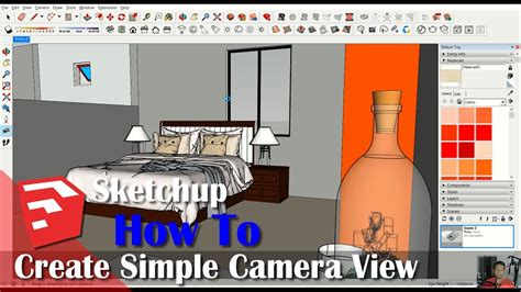 Sketchup Tips Create Simple Camera View Tutorial Youtube