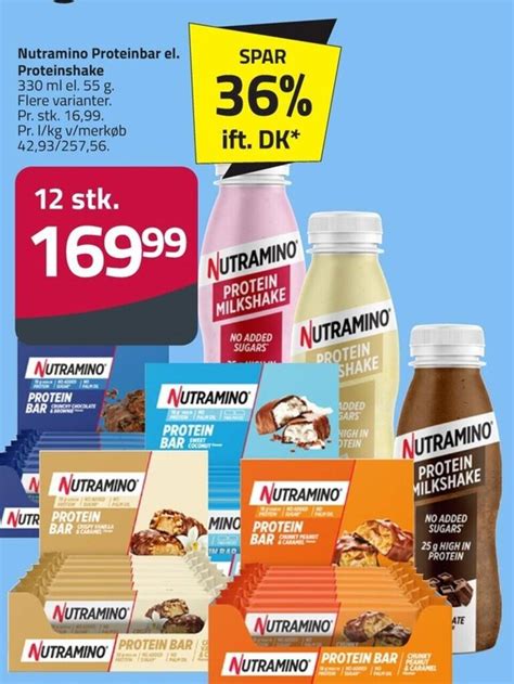 Nutramino Proteinbar El Proteinshake Tilbud Hos Fleggaard