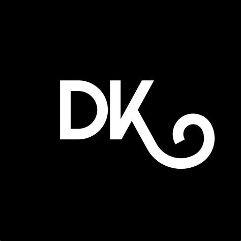 DK letter logo design on black background. DK creative initials letter ...