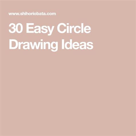 Easy Circle Drawing Ideas Circle Drawing Drawings Circle