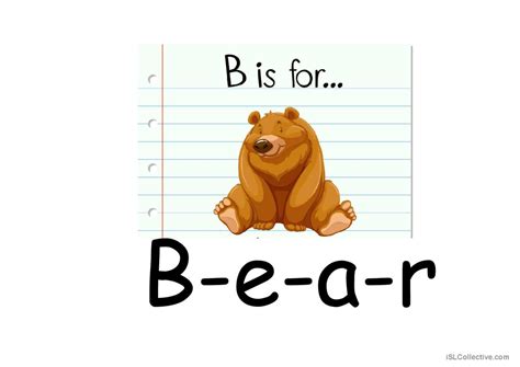 Letter Bb Vocabulary Flashcards And English Esl Powerpoints