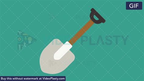 A GIF icon animation of a brown wooden shovel with a metal fork Free ...