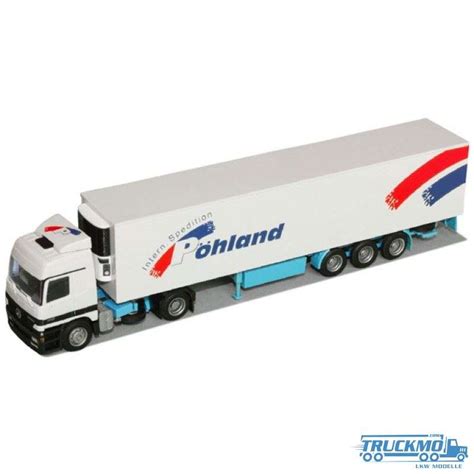 AWM Pöhland Mercedes Benz Actros L reefer box truck trailer 75840