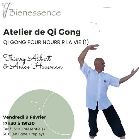 Qi gong pour Nourrir la vie 1 Présentiel et Visio Ecole TAO