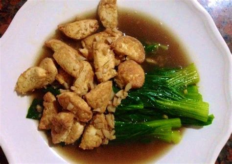 Resep Pakcoy Tofu Saus Tiram Oleh Dian Permata Sari Cookpad