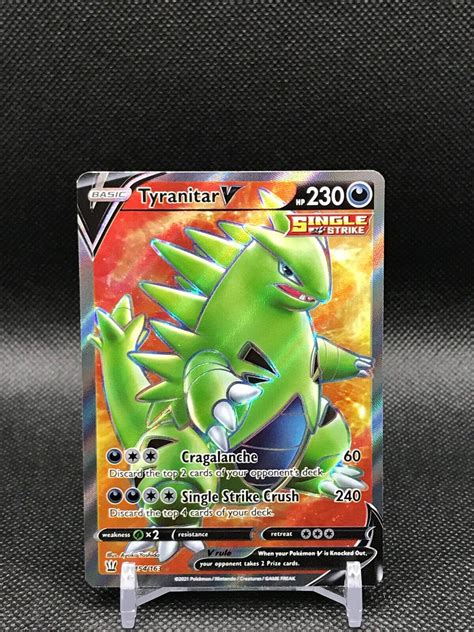 Pokemon Card Tyranitar V Full Art Swsh Battle Styles