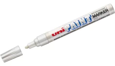 Caneta Permanente Uni Paint Px Branco Industrial Uniball Frete Gr Tis