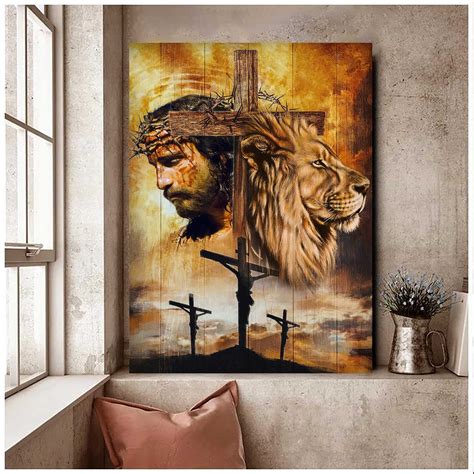 Lion Of Judah Picture Jesus Painting Lion And Jesus Canvas Prints Li Dilypod