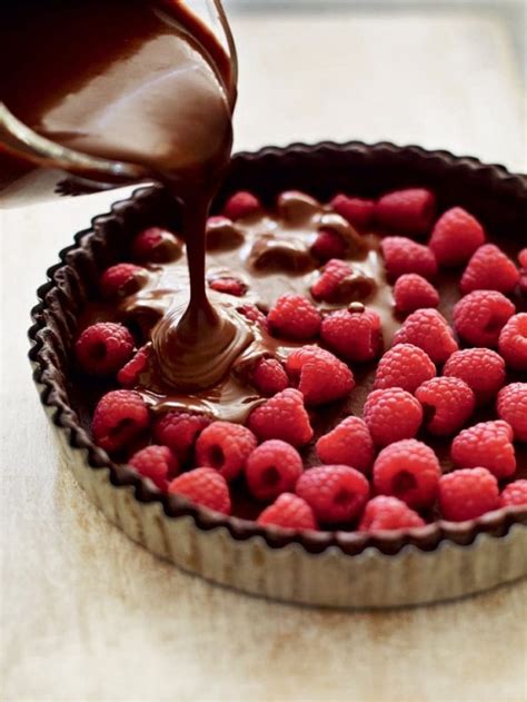 Silky Chocolate And Raspberry Tart Recipe Delicious Magazine