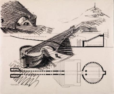 Architectural Drawing Of The Chapel Of St Mary Of The Angels Monte