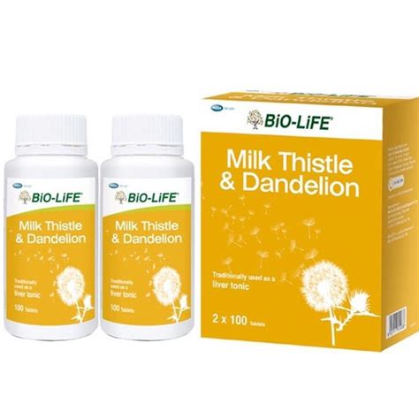 Bio Life Milk Thistle Dandelion 2 X 100 Tablets Shopee Malaysia