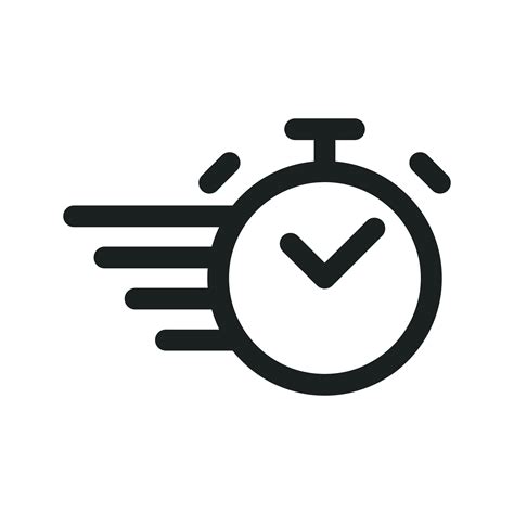 Fast Clock Timer Icon Quick Time Fast Delivery Timer Vector Time Out