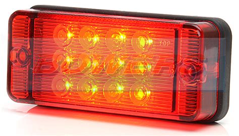 WAS W83d 12v 24v Universal Compact Red LED Rear Fog Light Lamp H Bowers