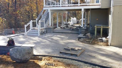 Multi Level Patio Off Fiberon Ipe Deck Classique Terrasse En Bois