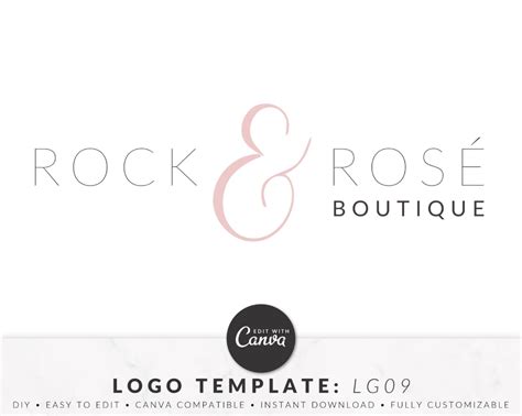 Logo Template For Canva Canva Logo Design Customizable Logo Etsy