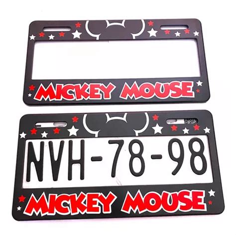 Portaplacas Auto Coche Camioneta Cami N Mickey Mouse Pzs Meses Sin