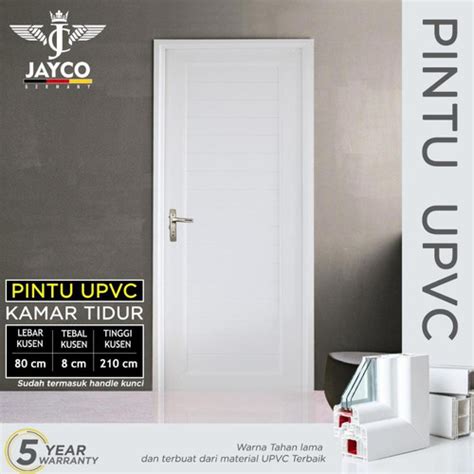 Jual Stok Ada Jayco Pintu Upvc Full Panel Pintu Kamar Putih X