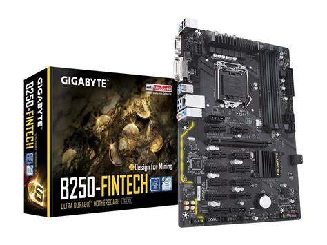 Gigabyte Ga B250 Fintech Rev 10 Lga 1151 Intel B250 Mining