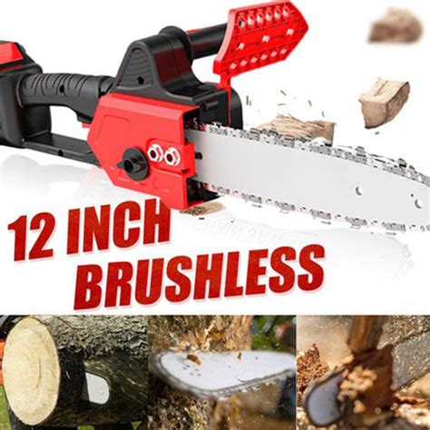 Jual 48V Gergaji Listrik Chainsaw Cordless 12 Inci Listrik Rantai