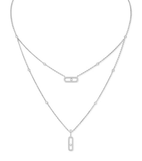 Messika White Gold And Diamond Move Uno Necklace Harrods UK