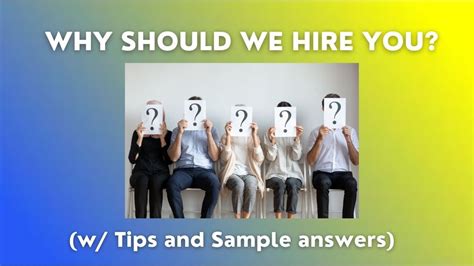 Why Should We Hire You Interview Question W Sample Answers Youtube