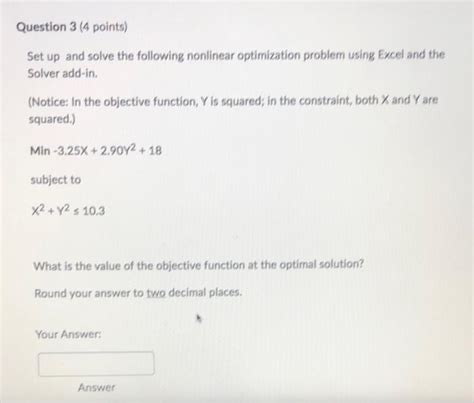 Solved Question 3 4 Points Set Up And Solve The Following