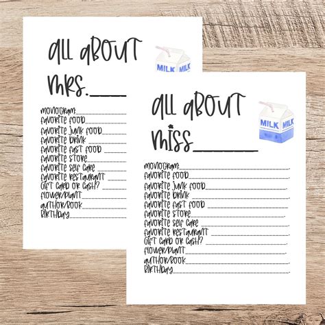 Teacher Tteacher Favorite Things Printable Form Bundleteacher