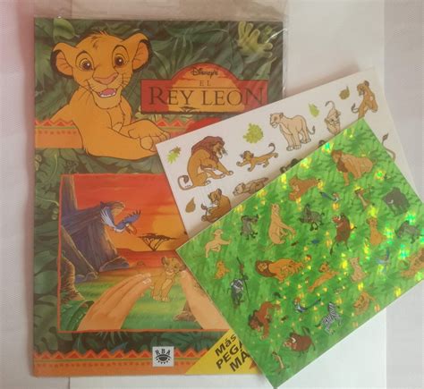 Vintage Lion King Maxi Sticker Sheets With Sticker Book Fuzzy