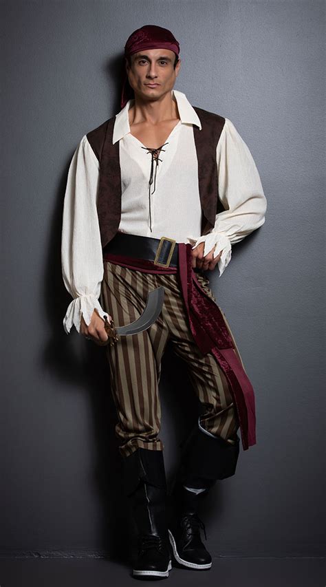 Mens Rogue Pirate Costume Deluxe Mens Pirate Costume Sexy Mens Pirate Costume