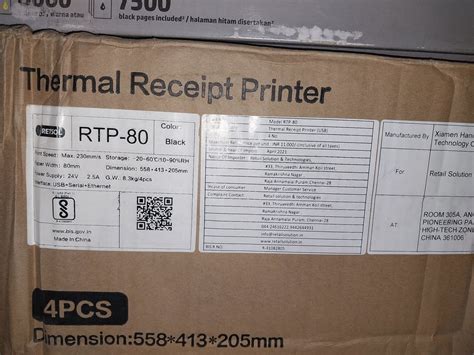 Retsol Rtp At Rs Pos Thermal Printer In Hyderabad Id