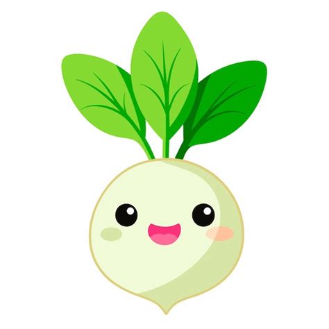 Premium Vector Vector Cartoon Illustration Of A Grinning Daikon