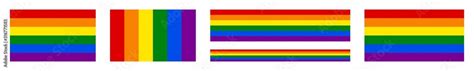Rainbow Flag Icon Colors Gay Pride Movement Symbol Tolerance Flags