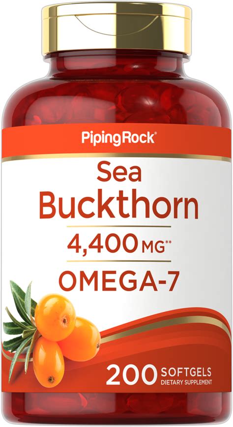 Sea Buckthorn Omega 7 4400 Mg 200 Softgels Nutrition Express By