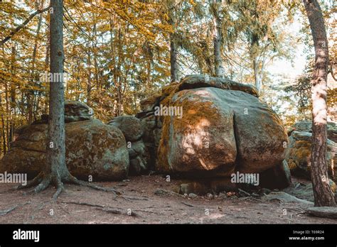 Rock Formation Devil Ass Czech Canada Stock Photo Alamy