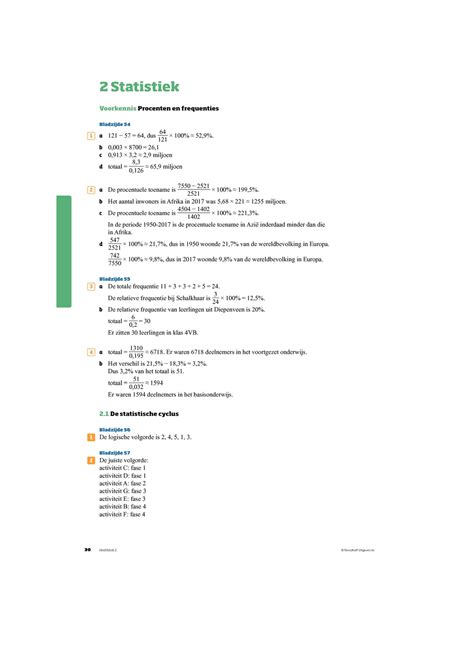 G R 12e Ed Vwo Wi A Deel 1 H02 Statistiek Uitwerkingen Wiskunde