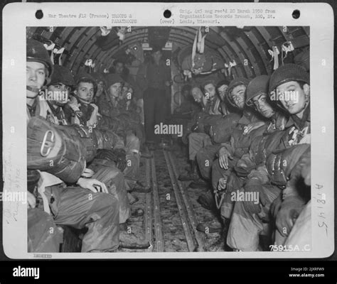 Paratroopers Of The 439Th Troop Carrier Group Aboard A Douglas C 47