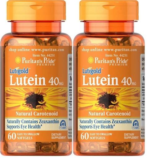 Puritan S Lutigold Lutein Mg Zeaxanthin Mcg Softgels