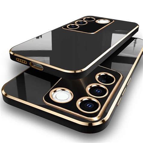 Thegiftkart Tpu Luxurious Golden Plated Back Cover Case For Vivo V