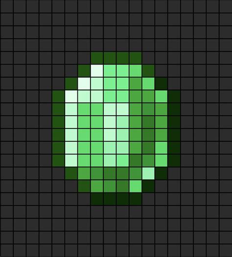 Emerald Detailed Pixel Art Pixel Art Minecraft Pixel Art Pixel