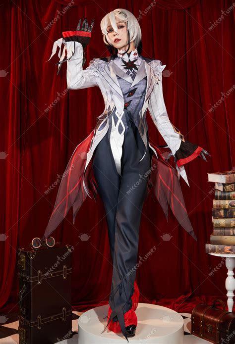 Arlecchino The Knave Costume Genshin Impact Cosplay Top Quality Wig