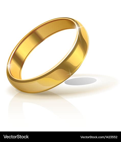 Golden wedding ring Royalty Free Vector Image - VectorStock