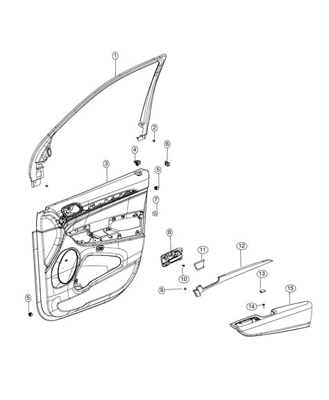 Jeep Grand Cherokee Applique Front Door Left Trim No Aa