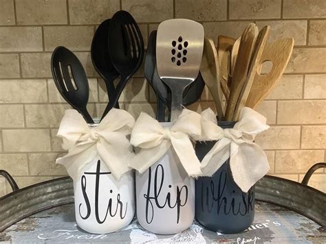 Flip Stir Whisk Mason Jar Set Stir Flip Whisk Kitchen Set Etsy Canada